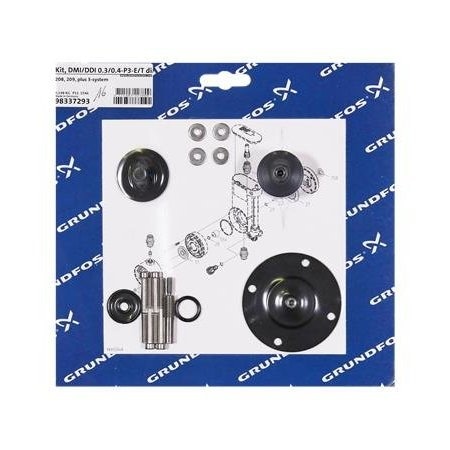 Pump Repair Parts- Kit, DMI/DDI 0.3/0.4-P3-E/T Diaph, DMI/DDI Series.